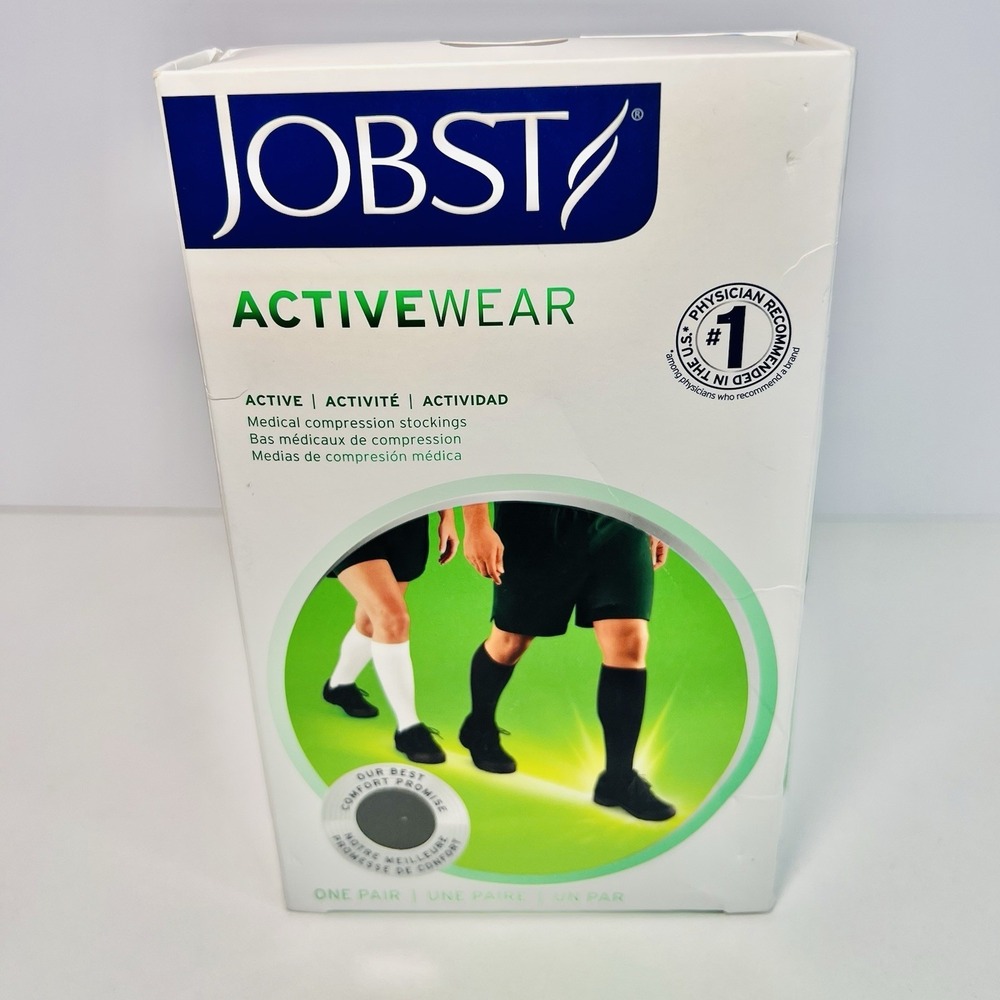 Jobst Activewear Knee High Cool Black XL Compression Socks XL 15-20 Mmhg